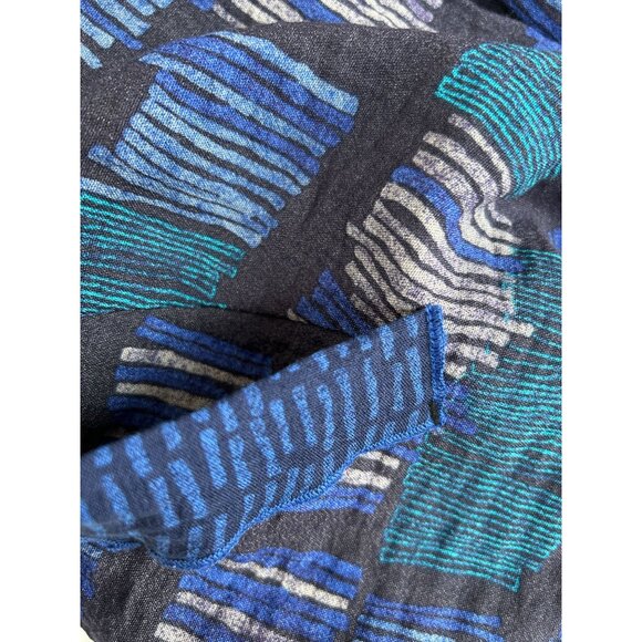 Habitat Womens Mixed Print Button Front Swing Jacket Small Blue Sapphire New - Picture 10 of 10